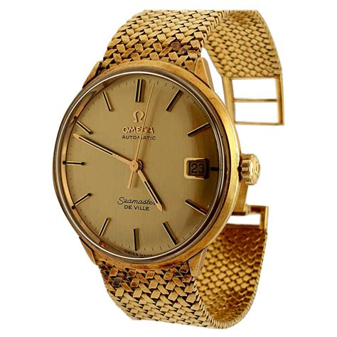 omega deville gold watch price